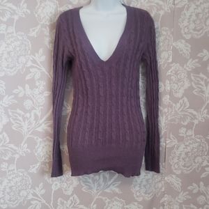 Purple stretch sweater
